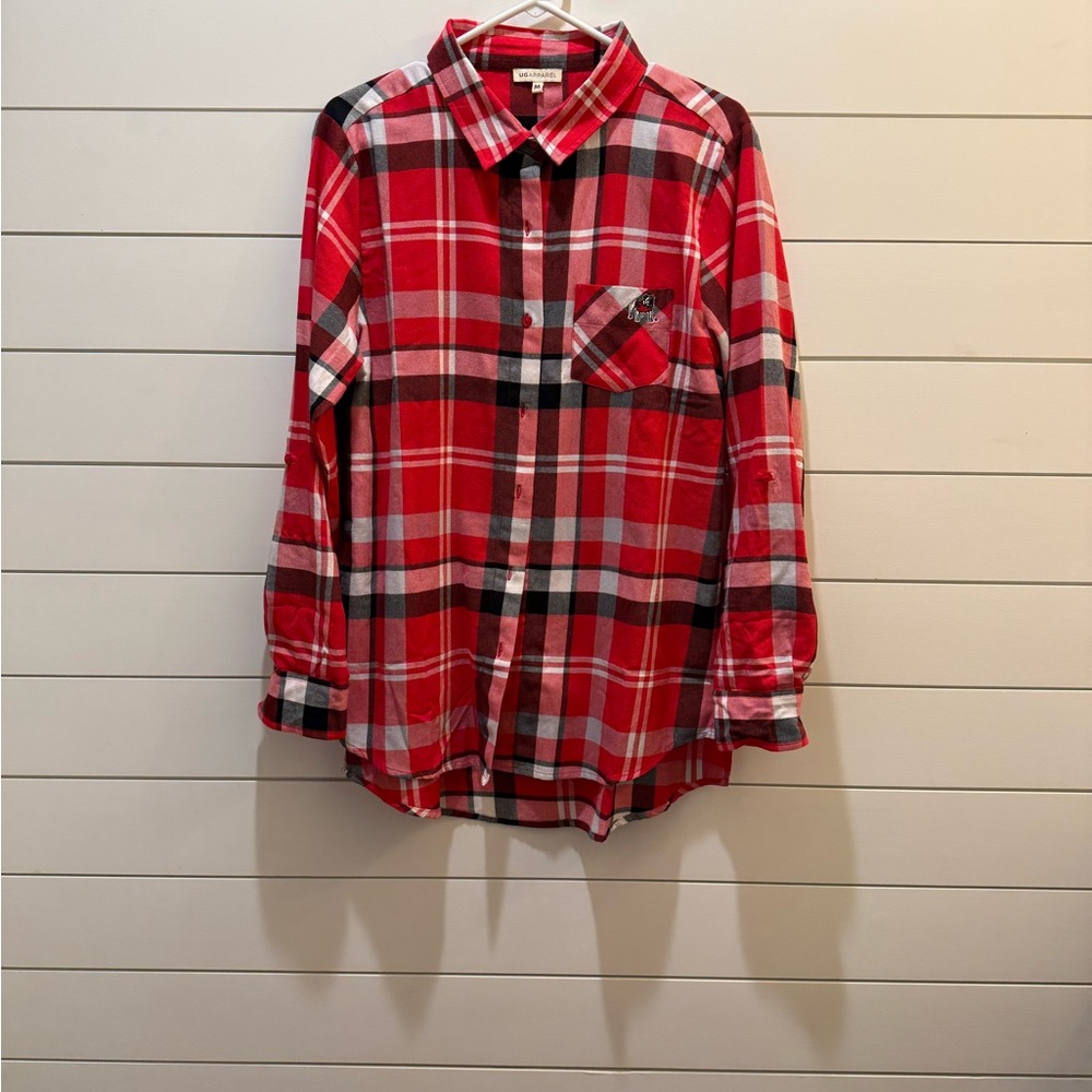 UGA Apparel Red & Black Plaid Women’s Shirt